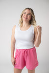 Weslie Waffle Shorts - Pink