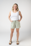 Candice Crinkle Shorts - Light Green