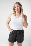 CandiceCrinkle Shorts - Charcoal