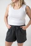 CandiceCrinkle Shorts - Charcoal