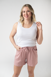 Candice Crinkle Shorts - Dusty Rose