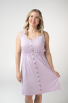 Beverly Button Dress - Lavender
