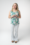Noelle Tank - Tropical Leaf