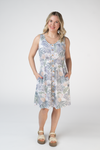 Beverly Button Dress - Pineapple Leaf