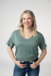 Chloe Cozy Top - Dusty Jade