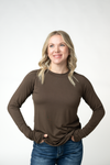 Blair Long Sleeve Top - Brown