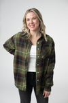 Finley Plaid Top - Olive and Brown
