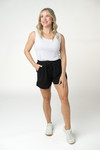 Weslie Waffle Shorts - Black