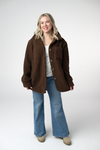 Teddy Oversized Shacket - Brown