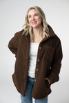 Teddy Oversized Shacket - Brown