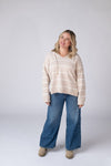 IN STOCK Maddie Striped Hoodie - Natural