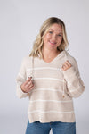IN STOCK Maddie Striped Hoodie - Natural