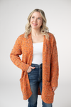 Carly Confetti Dot Cardigan - Pumpkin