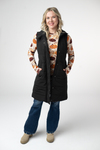 Harlow Long Vest - Black