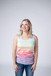IN STOCK Ava Tank - Rainbow Stripes