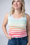 IN STOCK Ava Tank - Rainbow Stripes
