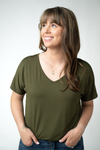 Chloe Cozy Top - Dark Olive