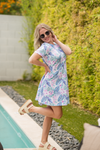 Alicia Dress - Tropical Leaf