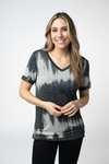Sophie Top - Ombre Micro Stripes Midnight and White