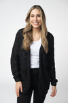 Open Knit Cardigan - Black