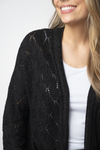 Open Knit Cardigan - Black