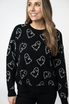 Ghost Pullover Sweater - Midnight Ghosts