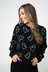 Ghost Pullover Sweater - Midnight Ghosts