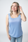 Rachel Ribbed Tank -  Sky Blue