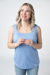 Rachel Ribbed Tank -  Sky Blue