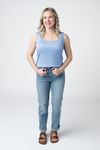 Rachel Ribbed Tank -  Sky Blue