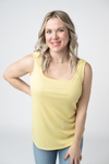 Rachel Ribbed Tank - Yellow