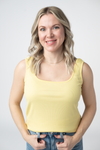 Rachel Ribbed Tank - Yellow