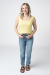 Rachel Ribbed Tank - Yellow