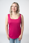 Rachel Ribbed Tank -  Hot Pink