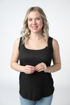 Rachel Ribbed Tank - Black