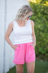 Weslie Waffle Shorts - Pink