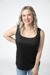 Rachel Ribbed Tank - Black