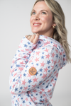 Hailey Pullover Hoodie - American Stars and Stripes