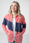 Colorblock Fullzip - Liberty Stars, Navy, and Stripes Trio