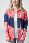 Colorblock Fullzip - Liberty Stars, Navy, and Stripes Trio