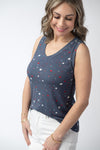 Noelle Tank - Navy Liberty Stars