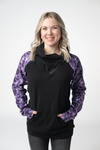 Zoey ZipCowl Sweatshirt - I Put A Spell On You and Black