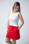 Serena Luxe Skort - Red