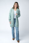 Carly Confetti Dot Cardigan - Aqua Blue