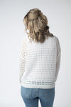 USA Sequin Flag Open Knit Pullover
