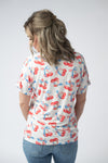 Chloe Cozy Top - Patriotic Cherries
