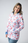Hailey Pullover Hoodie - Patriotic Cherries