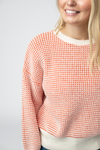 Charlotte Sweater - Orange and Ivory