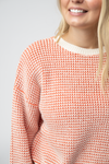 Charlotte Sweater - Orange and Ivory