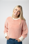 Charlotte Sweater - Orange and Ivory